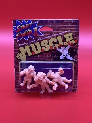Street Fighter Ii M.  U.  S.  C.  L.  E.  Guile,  Blanka & Sagat 3 Pack (in Packaging)