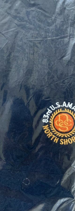 Vintage 1983 Unworn US Amateur Mens Golf Shirt NORTH SHORE CC Glenview IL bl 3