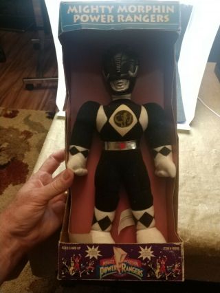 Black Ranger Mighty Morphin Power Rangers Action Pal - Plush Classic/vintage