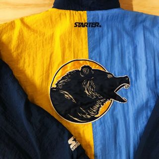 Vintage Starter Jacket 90s Ucla Bruins Mens Medium Colorblock Zip Up College
