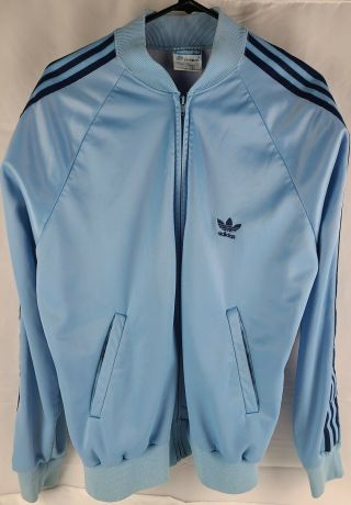 Vintage 1980s Adidas Atp Keyrolan Track Jacket Trefoil Made In Usa Men 