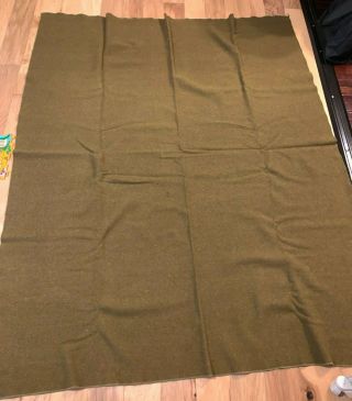 WWII US ARMY GI WOOL BLANKET Type 1 C.  E.  GOODWIN ' S Sons Inc 1944 3