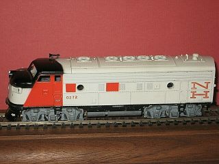 Ho Vintage Athearn: Haven F - 7a Diesel.  White/org/blk.  Rubber Band Drive C - 6