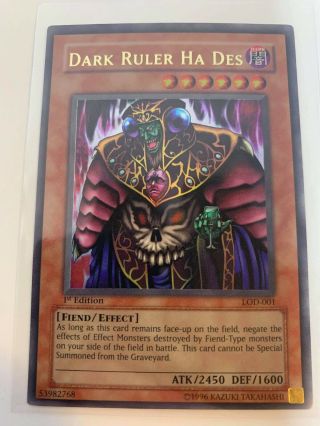 Yugioh: Dark Ruler Ha Des - Lod - 001 - Ultra Rare - 1st Edition - Nm