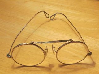 Antique Gold Plated Embossed Frames & 14k Nose Pads Bifocal Eyeglasses B & L