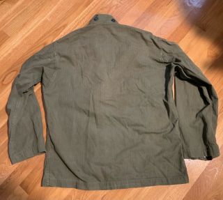 Vtg WW2 M43 US Army HBT Shirt Jacket 38R Fatigue Utility 2