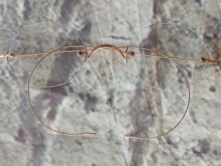RARE Antique 10K SOLID Gold Eyeglasses w/ Case 3