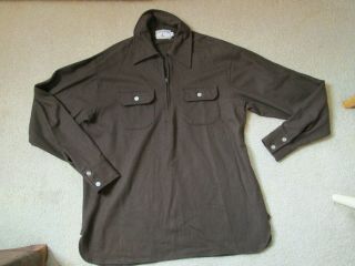 The Spinnaker Shirt 50s Vtg Wool Long Sleeve Collar 1/2 Zip Gusset Talon Boat Xl