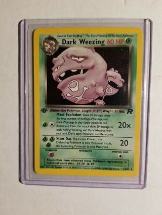 Dark Weezing 1st Edition Rocket Pokemon Card,  Unplayed