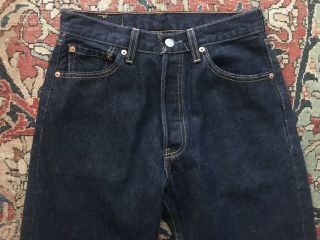 Vtg 80s 90s Levis 501xx Dark Indigo Usa Denim Jeans Raw Deadstock One Wash 28 31