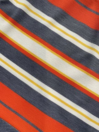 Vintage R & K KNITS Dress Mod 1960s Diagonal Stripe Color Block Gray OP ART L 3