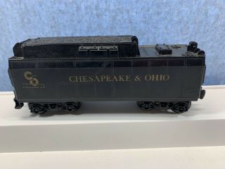 Lionel 6026 Santa Fe Style Tender Lettered Chesapeake & Ohio Sounds