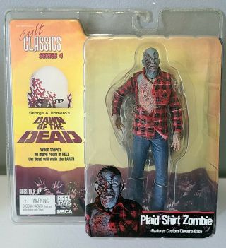 Neca Reel Toys Cult Classics Series 4 Plaid Shirt Zombie Dawn Of The Dead 2006