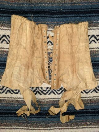 Antique Vintage Edwardian Era? Corset With Garter Belts