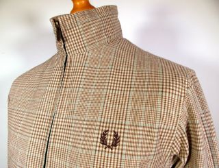 Fred Perry | Prince Of Wales Check Bomber Jacket - S/m - Ska Mod Scooter Rare