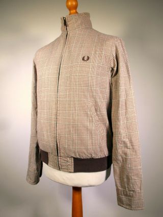 Fred Perry | Prince Of Wales Check Bomber Jacket - S/M - Ska Mod Scooter Rare 2
