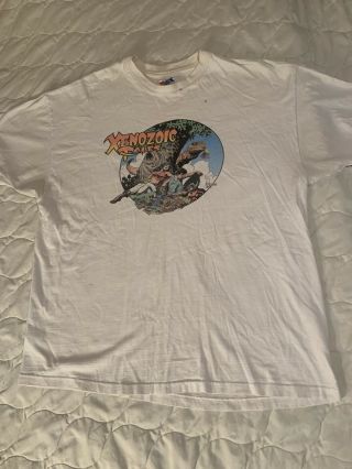 Vtg 80s 90s Single Stitch 1991 Xenozoic Tales T - Shirt Comic Book Kitchen Sink Xl
