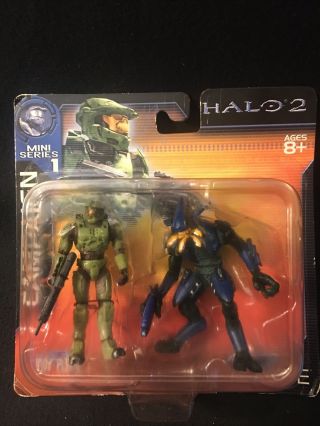 Halo 2 Mini Series 1 Campaign Master Chief & Elite Action Figures Joyride Bungie
