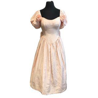 Vintage ' 80 ' s Gunne Sax Dress Jessica McClintock Pastel Pink Dress Size 5/6 2