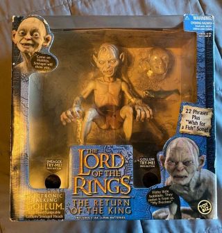 Toybiz Electric Talking Gollum Lord Of The Rings Return Of The King Figure Lotr