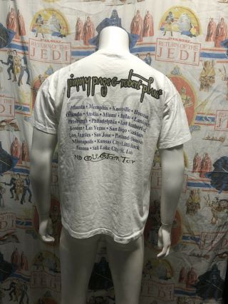 Vintage Jimmy Page Robert Plant No Quarter World Tour 1995 Concert T Shirt L/XL 3