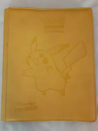 Pokemon Pikachu Engraved Ultra Pro Binder Album Fits 360 Cards.  Binder Only