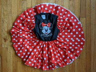 Vintage 1980s Disney Character Fashions Minnie Mouse Girls Circle Dress Size 6