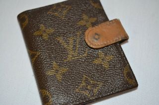 Vintage Louis Vuitton Credit Card Holder Monogram Lv Brown