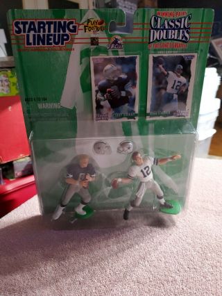 1997 Starting Lineup Classic Doubles Troy Aikman And Roger Staubach Figures