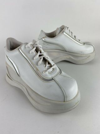 Vintage City Snappers Platform Chunky Women’s Shoes Size 7.  5 M White