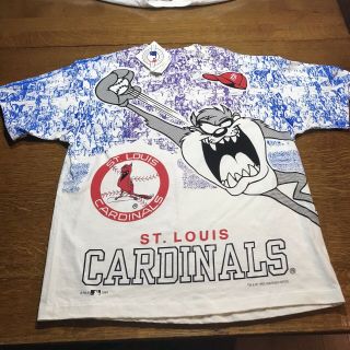 Rare 1993 Stl Cardinals Tasmanian Devil Looney Tunes Size Big Vtg T - Shirt Nwt