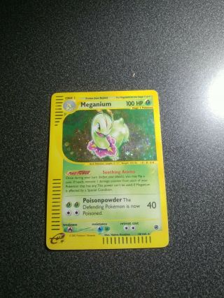 Meganium 18/165 Rare Holo Expedition Base Set Pokemon Card Vintage Wotc