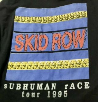 Skid Row Rare Vintage 1995 Uk Tour T Shirt