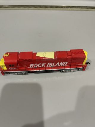 C1) Tyco Ho Train Engine Rock Island 4301 Powered Diesel Locomotive