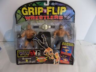 Grip N Flip Wrestlers Wcw Nwo Goldberg Vs Hollywood Hogan 1999 Toybiz