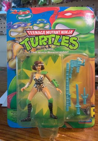 April The Ninja Newscaster 1992 Vintage Teenage Mutant Ninja Turtles Unpunched