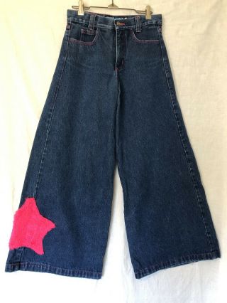 Vintage Gat 5 Wide Leg Raver Skater Jeans 90s/2000s Fur Pocket Jnco Style