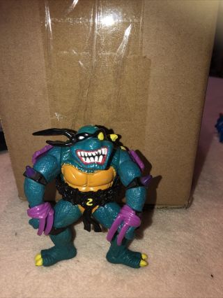 Vintage Tmnt Teenage Mutant Ninja Turtles Slash Action Figure 1990 Playmates Toy