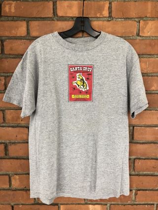 Vintage 90s Santa Cruz Skateboards T Shirt Rare Firecracker Logo Mens Large Vtg