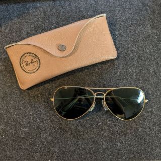 Gold Ray - Ban B&l Usa Aviator 62 - 14 Sunglasses,  Case Vintage Retro