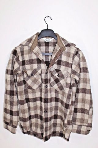 Woolrich Vintage 1960s Mens Size M Medium 100 Wool Plaid Lumberjack Jacket/coat