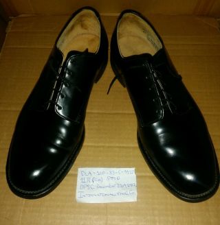 International Shoe Co.  : Black Military Formal Dress Shoes; Size 11 R - - Vintage
