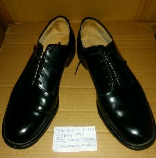 International Shoe Co.  : Black Military Formal Dress Shoes; Size 11 R - - VINTAGE 2