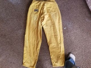 90 ' s Cross Colours Vintage Baggy Denim Jeans (Yellow) Size 34 x 31 2