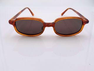 Vintage Donna Karan Dk156 367 Brown Oval Sunglasses Frames Japan