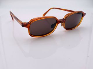Vintage Donna Karan DK156 367 Brown Oval Sunglasses Frames Japan 2
