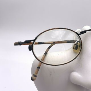 Vintage Neostyle Black Brown Metal Oval Sunglasses Frames Germany 2