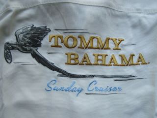 Tommy Bahama Embroidered Shirt Sunday Cruiser Classic Car Parrot Bird Driver Xl