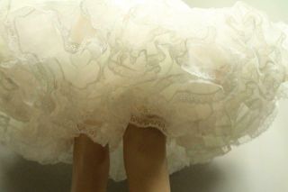 Vtg Petticoat Ruffled Layered Slip Rockabilly Square Dance Crinoline Full
