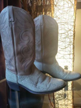 Acme Royals Vintage Cowboy Boots Mens Two Tone Leather Size 10 1/2 D
